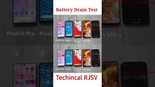 Battery Drain Test Google pixel 6 vs 6 pro vs samsung s21 ultra vs iphone 13 pro max