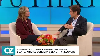 Dr. Oz Learns How Savannah Guthrie Injured Her Eye.