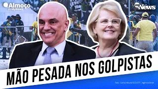 STF continua julgamento contra réus do 8 de janeiro com aceno positivo de Rosa Weber a Moraes