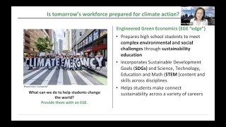 Engineered Green Economics: Sustainability and the Next Generation Workforce Conference