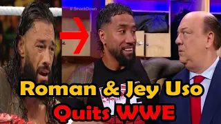 Roman Reigns Shocked WWE by Quits After SmackDown Paul Heyman and Jey Uso Also Quits WWE News