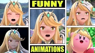 Mythra's FUNNY ANIMATIONS in Smash Bros Ultimate (Drowning, Dizzy, Sleeping, Star KO, & More)