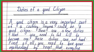 essay on duties of a good citizen/paragraph on duties of a good citizens