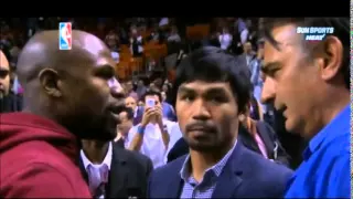 Pacquiao and Mayweather meet face to face