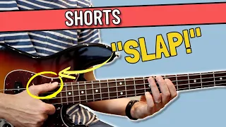 HOW TO SLAP The Bass Guitar in 57 seconds (Easy) #shorts