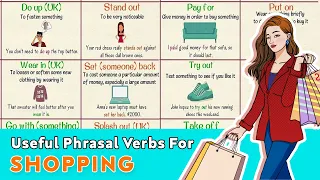 Useful Phrasal Verbs for SHOPPING | Shopping Vocabulary and Phrases in English
