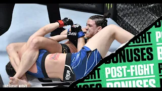 UFC Vegas 23 post fight bonuses Mackenzie Dern armbars Nina Nunes