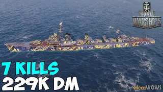 World of WarShips | Shimakaze | 7 KILLS | 229K Damage - Replay Gameplay 1080p 60 fps