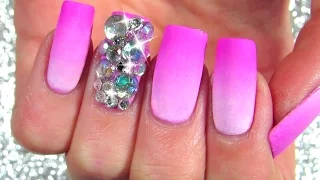 Pink Ombre Nails