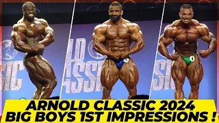 2024 Arnold Classic Open bodybuilding prejudging 1st impressions , Hadi vs Samson vs Rafael