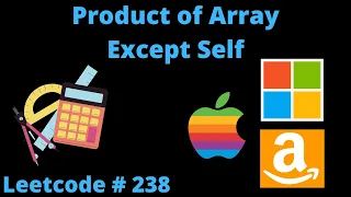 PRODUCT OF ARRAY EXCEPT SELF | LEETCODE # 238 | PYTHON SOLUTION