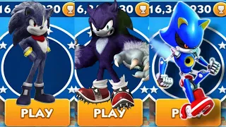 Sonic Dash - Shadow VS Werehog VS Metal Sonic _ Movie Sonic vs All Bosses Zazz Eggman