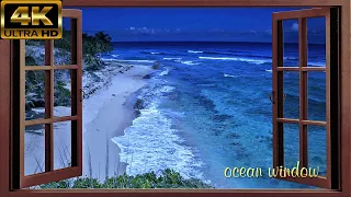 Sleep With Window Open to The Ocean  - Deep Sleeping With Relaxing Ocean Sounds   txlGT9GLu1Q