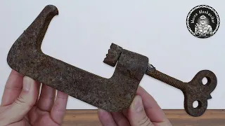 Antique C-Clamp Vise Restoration - Vise Restoration Videos