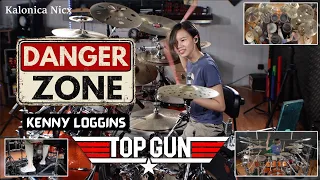 [ TOP GUN ] Kenny Loggins - Danger Zone | Drum cover by Kalonica Nicx