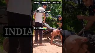 India🇮🇳 vs pakistan🇵🇰 vs america🇺🇸 strongest man 🥵💪 #shorts #strong #giantthedheeraj #ytshorts