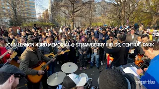 John Lennon 43rd Memorial @ Strawberry Fields, Central Park 🍓HIGHLIGHTS! 🎸