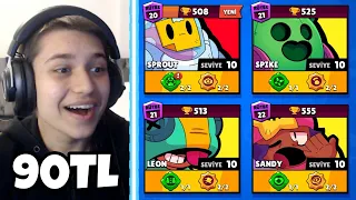 SADECE 90 TL'ye MAX HESAP OLDUM! Brawl Stars