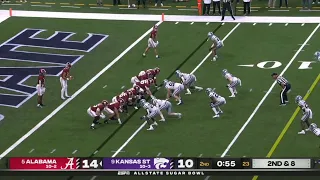 Alabama drives 98 yards in 51 seconds to score TD before halftime vs Kansas State