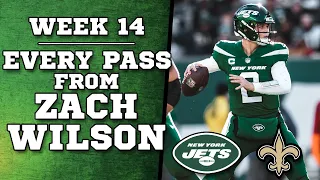 Zach Wilson Highlights - Week 14 - Every Pass vs Saints