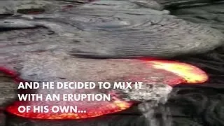Here's what happens when you pee on lava