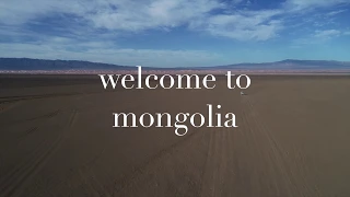 tourist ger camp in gobi desert in mongolia