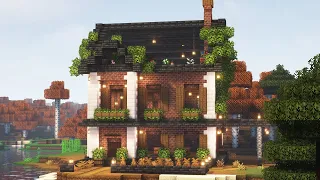 마인크래프트 건축일기 40 옥상 정원 벽돌집 Minecraft Tutorial : A brick house with a roof garden