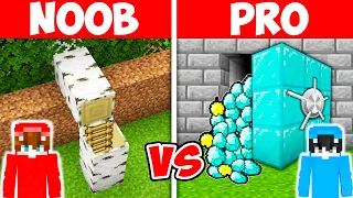 Minecraft NOOB vs PRO: Base 100% Secreta en Batalla de Construcción