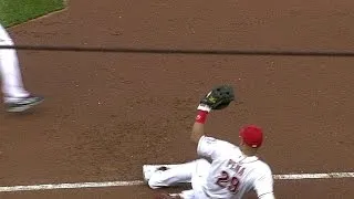 ARI@CIN: Pena makes a nice slide to beat the runner