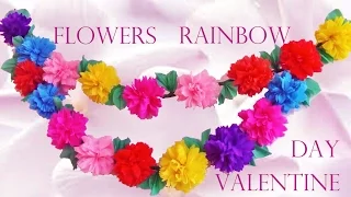 😍Como decorar tu cuarto flores arco iris - How to decorate your room flowers Rainbow Valentine day