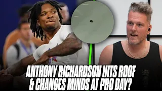 Anthony Richardson Hits Roof With Throw At Pro Day, Ends With Backflip | Pat McAfee Reacts
