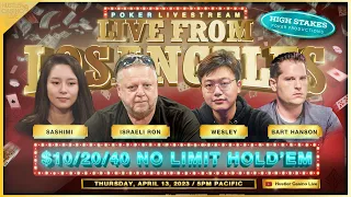 Wesley, Sashimi, Bart Hanson, Israeli Ron & Pepe Play $10/20/40!! Commentary by DGAF