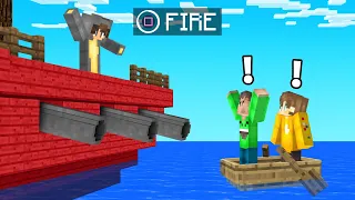 SHIP WARS Battle in Minecraft! (1v1v1)