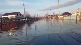 Краснощеков Алтайский край/Затопило несколько улиц/Паводок март 2018.