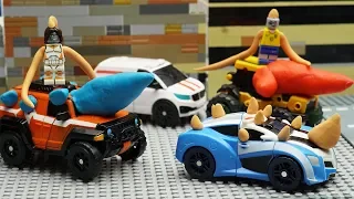 LEGO Virus Attack! Tobot Robot Arcade mini Car 💖 Play Doh Cartoons Adventure Toys