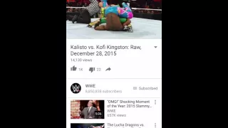 Wwe raw kalisto vs Kofi Kingston Dec 28 2015