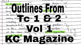 Steno Outlines From Tc no. 1 and 2 || Vol 1 || Kailash Chandra's Magazines || For Ssc & Other exams.