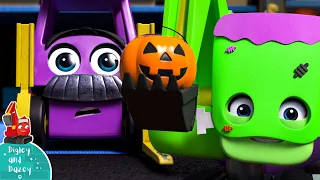 Undercover TRICK OR TREATING - Happy Halloween! - Construction Cartoons for Kids | Digley and Dazey