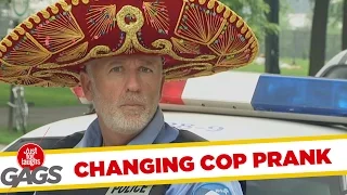 One Cop, Six Hats Prank