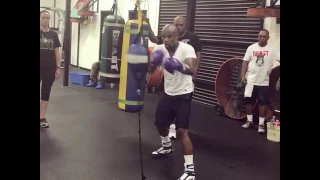 Floyd Mayweather training for McGregor