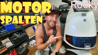 Motor Tauschen Roller Piaggio SKR / Motorroller springt nicht an / Motor spalten Scooter Reparieren