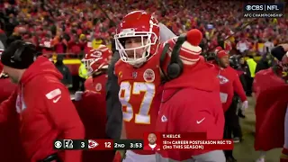 Patrick Mahomes finds Travis Kelce on 4th down for 1st TD of the game