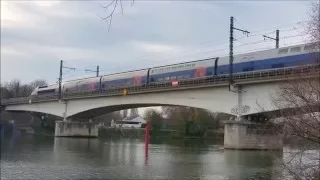 Trains TGV FRET SNCF Pont Ferroviaire de CHOISY à VILLENEUVE SAINT GEORGES