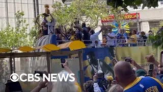 Golden State Warriors celebrate NBA Finals victory win with parade