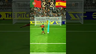 Portugal vs Spain penalty shootout #shorts #efootball23