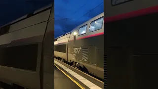 Departure of TGV InOui n#879 from Morlaix station towards Paris Montparnasse 1 & 2