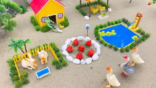 DIY Farm Diorama with house for cow, barn | Mini Hand Pump for Animal Water Supply #4