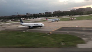 Boeing 737 DCA landing beautiful view of Pentagon, Crystal City