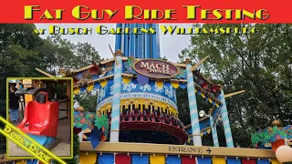 Mach Tower - Fat Guy Ride Testing at Busch Gardens Williamsburg, VA