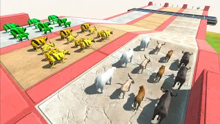 ANIMAL COMPETITION ON AN OBSTACLE COURSE! RUN AND SURVIVE | Animal Revolt Battle Simulator